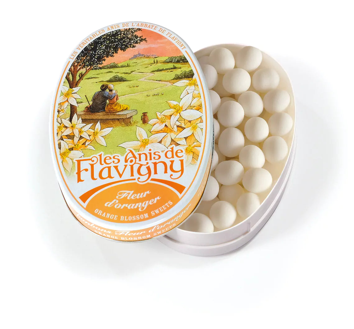 ANIS DE FLAVIGNY Oval Tin – Orange Blossom Candies 50g