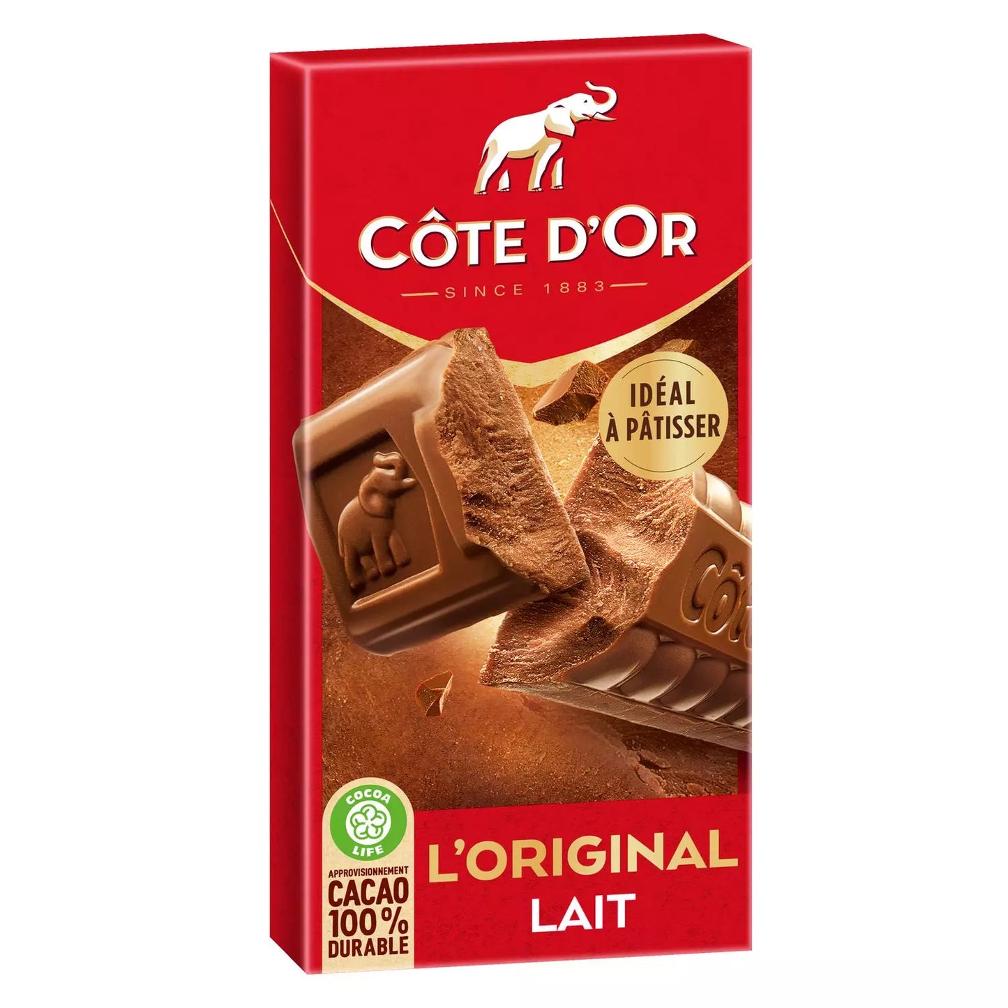 CÔTE D'OR L'Original tablette de chocolat au lait en barres 200g