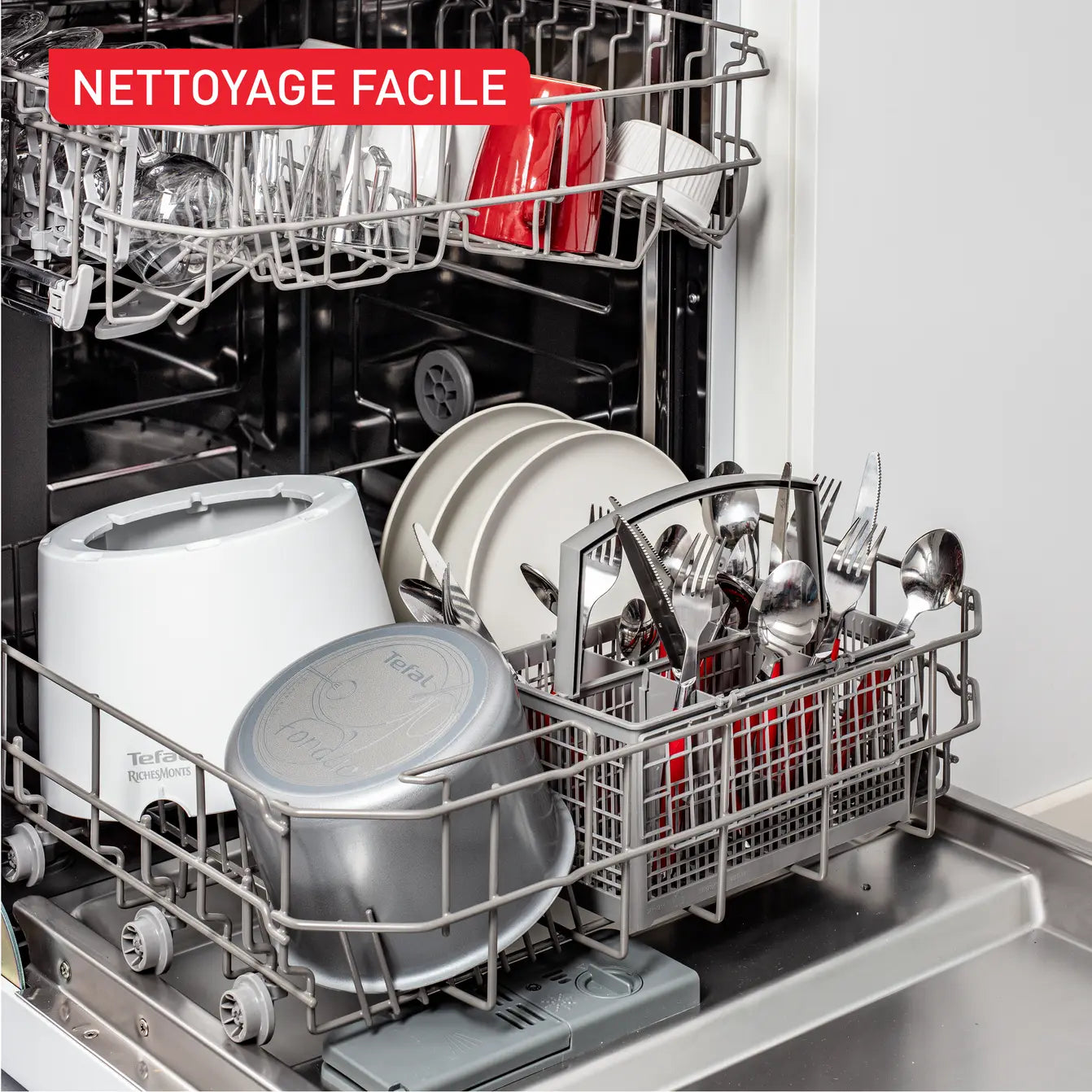 TEFAL RichesMonts Fondue Set, Non-Stick, 8 People, Insulated Wall