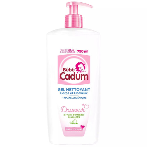 BÉBÉ CADUM Bio-Reinigungsgel für Körper und Haare mit süßem Mandelöl 750 ml