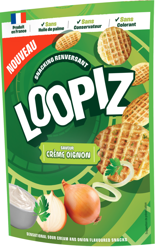 LOOPIZ Crackers Cream & Onion Flavor 55g