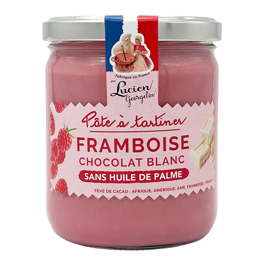 LUCIEN GEORGELIN Raspberry and white chocolate spread - 400g
