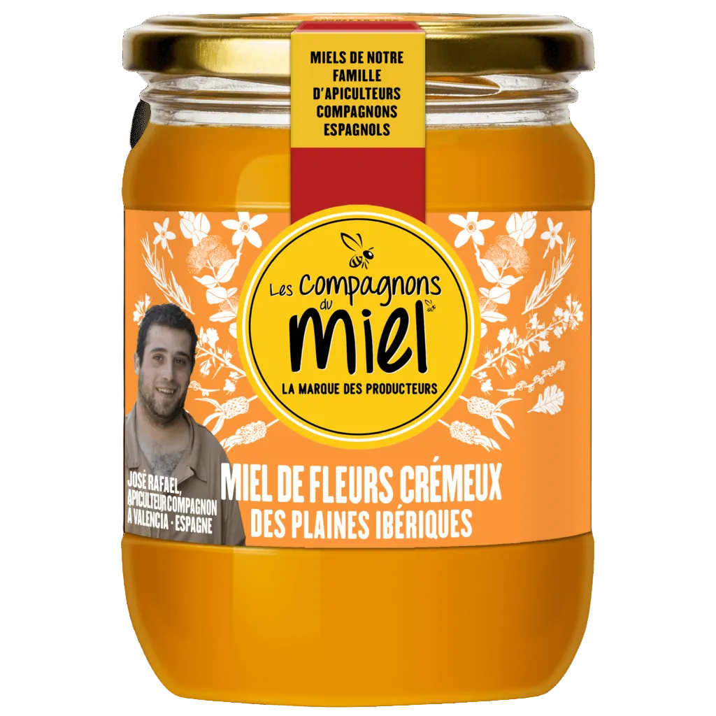 LES COMPAGNONS DU MIEL Miel de Fleurs Crémeux des Plaines Ibériques 750g