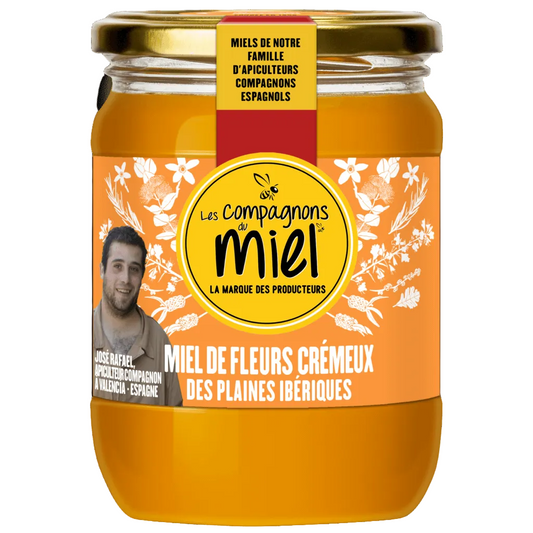 LES COMPAGNONS DU MIEL Miel de Fleurs Crémeux des Plaines Ibériques 750g
