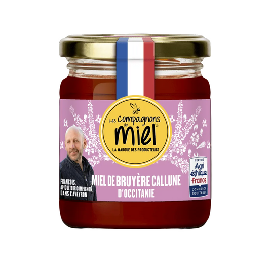 LES COMPAGNONS DU MIEL Miel de Bruyère Callune d’Occitanie 250g