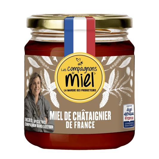 LES COMPAGNONS DU MIEL Miel de Châtaignier de France 375g