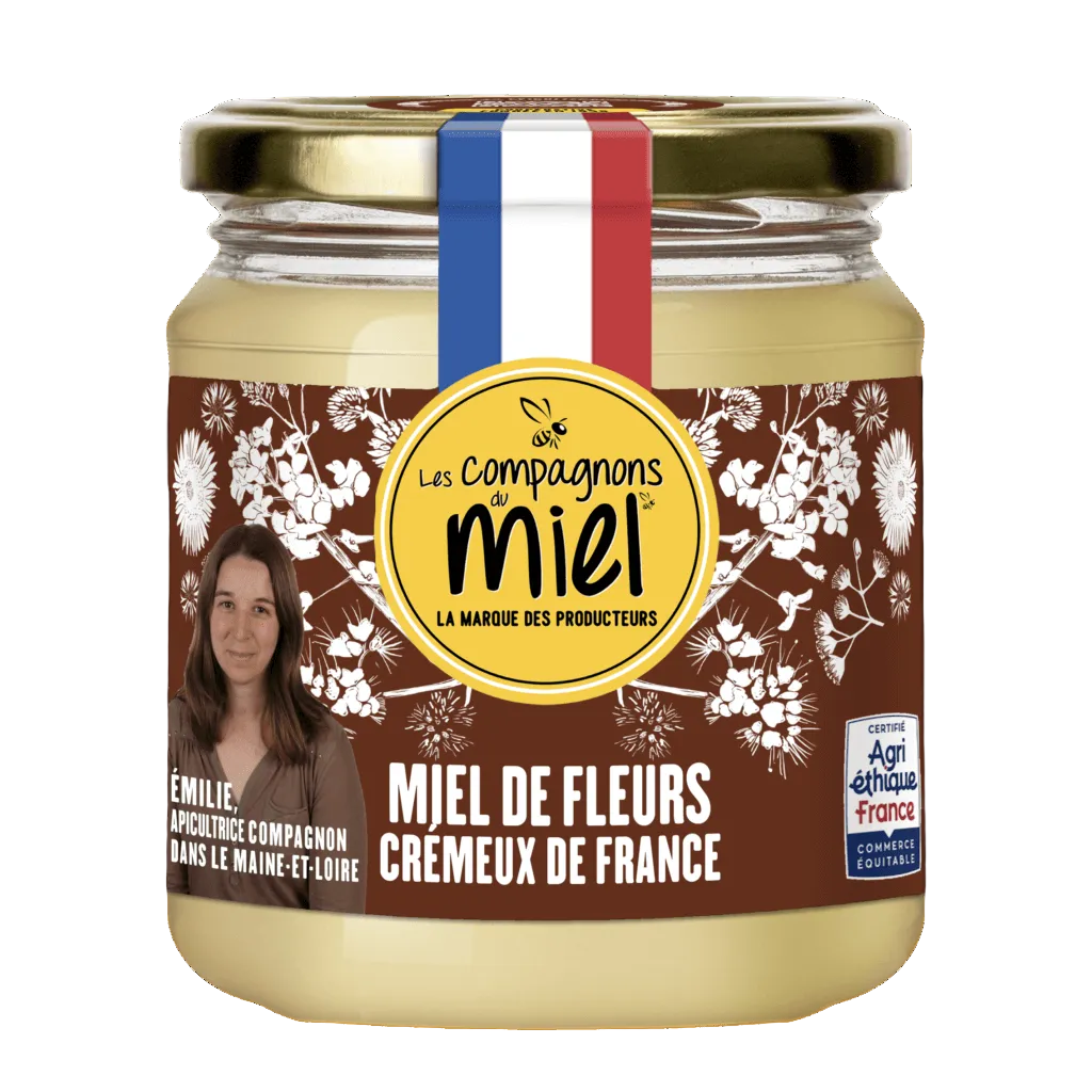 LES COMPAGNONS DU MIEL Miel de Fleurs Crémeux de France 375g