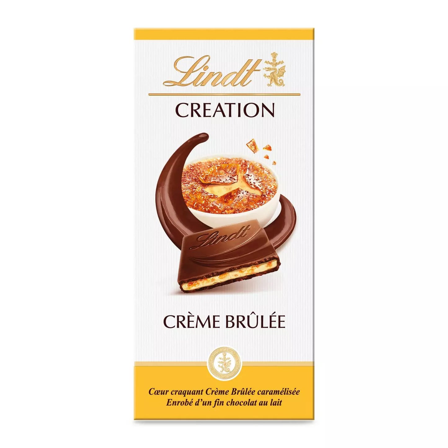 Lindt Création Tablette de Chocolat au Lait Crème Brûlée 150g