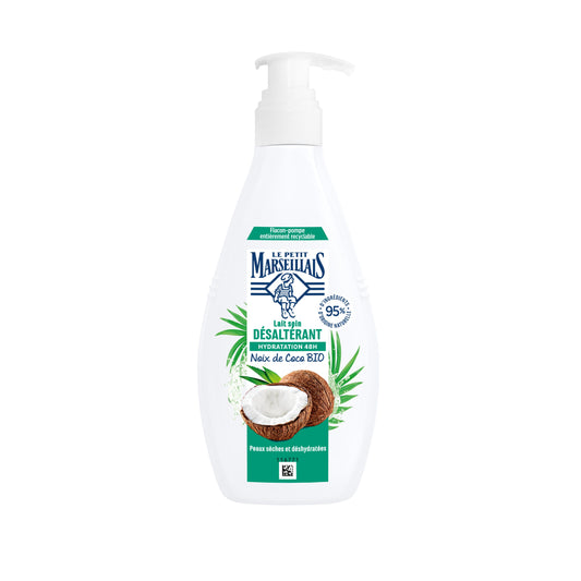 LE PETIT MARSEILLAIS Moisturizing Body Milk Organic Coconut 250ml Pump Bottle