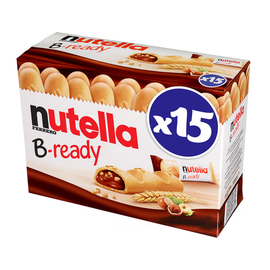 NUTELLA Biscuits croustillants à la pâte à tartiner noisettes et cacao - B-ready x15