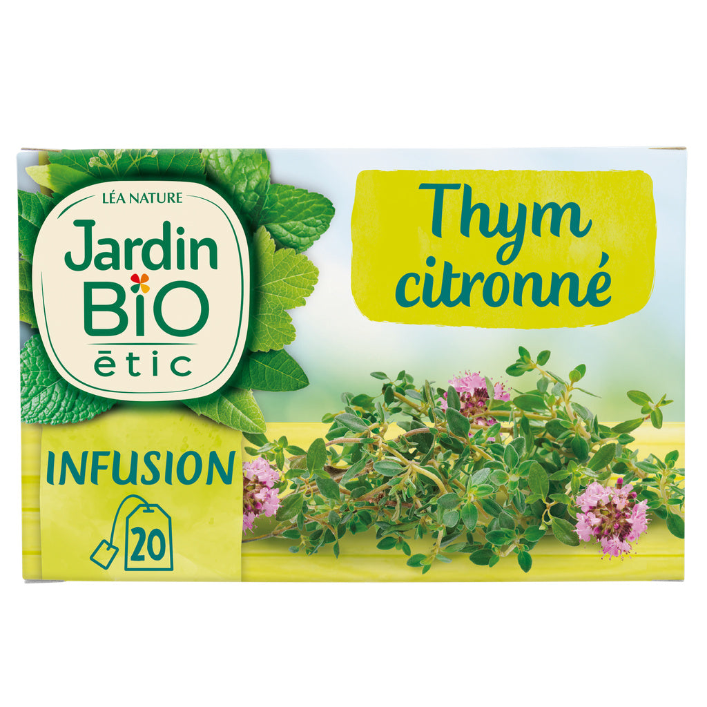 JARDIN BIO Organic Lemon Thyme Herbal Tea (20 Tea Bags)