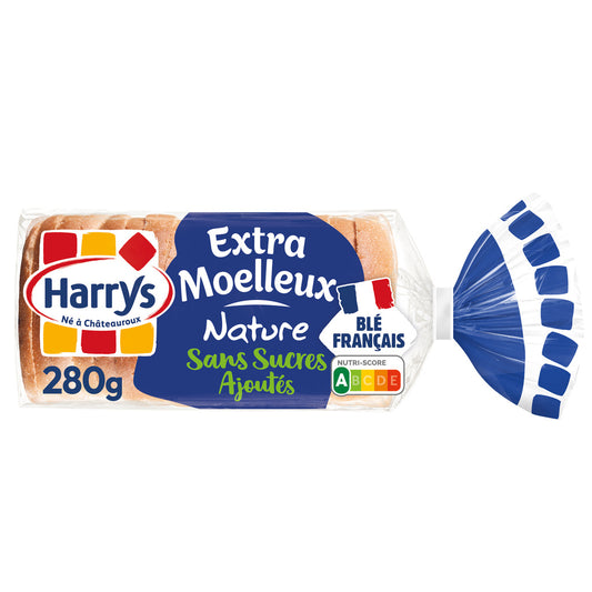 HARRYS Pain de mie extra moelleux nature sans sucres ajoutés x16 - 280g*