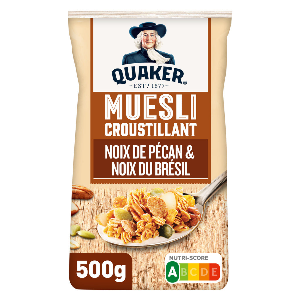 QUAKER Céréales muesli noix de pécan & noix du Brésil 500g