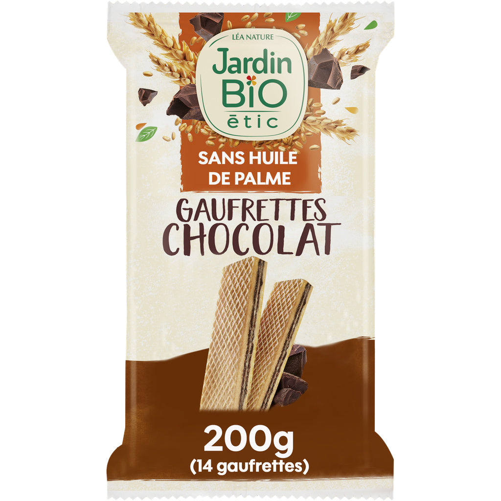 JARDIN BIO Organic Fine Crispy Chocolate Wafers (14 Packs - 200g)