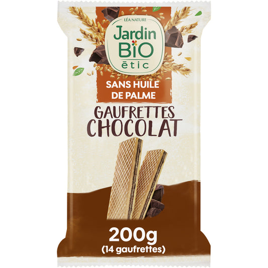 JARDIN BIO Organic Fine Crispy Chocolate Wafers (14 Packs - 200g)