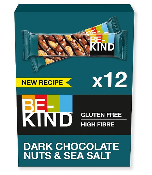 BE-KIND Cereal Bars - Dark Chocolate, Almonds & Sea Salt 12 x 40g