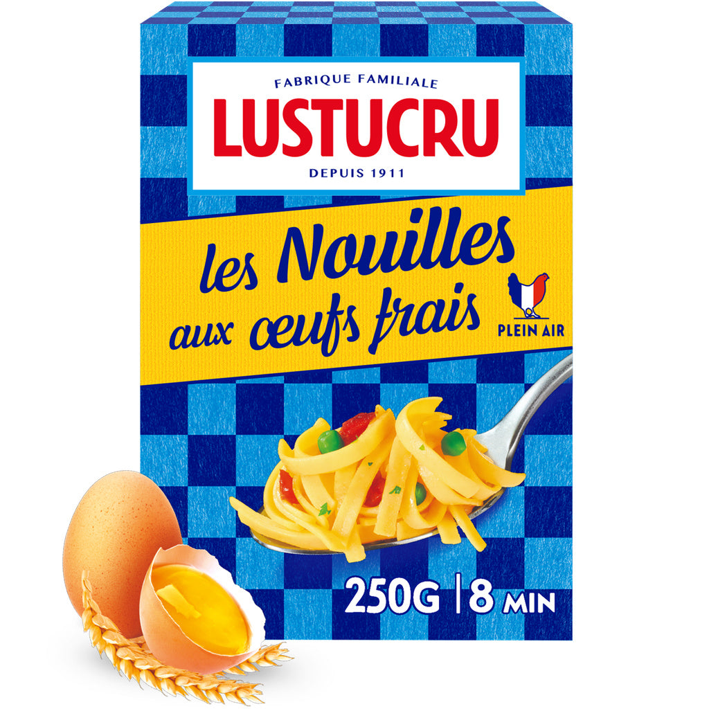 LUSTUCRU Pâte nouilles à l'alsacienne aux œufs frais 250g