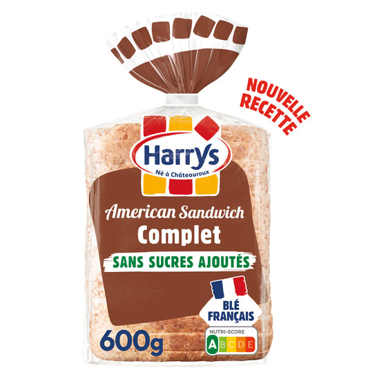HARRYS Pain de mie complet sans sucres ajoutés - American Sandwich x14*