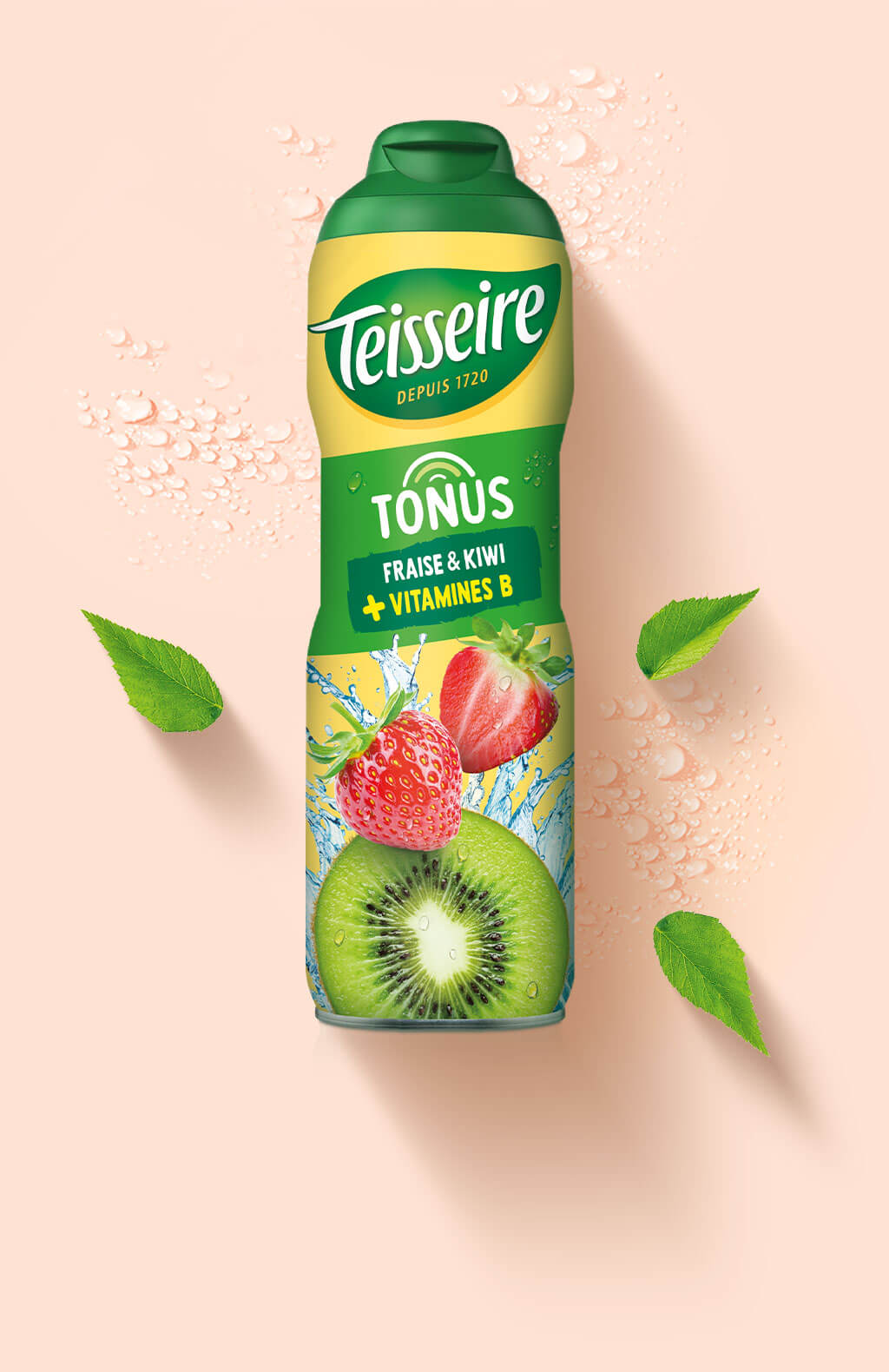 TEISSEIRE Strawberry & Kiwi Syrup – Energy Boost Can 600ml