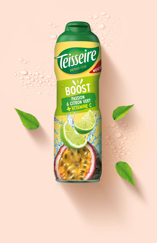 TEISSEIRE syrup Boost Passion and lime Vitamine C 60cl