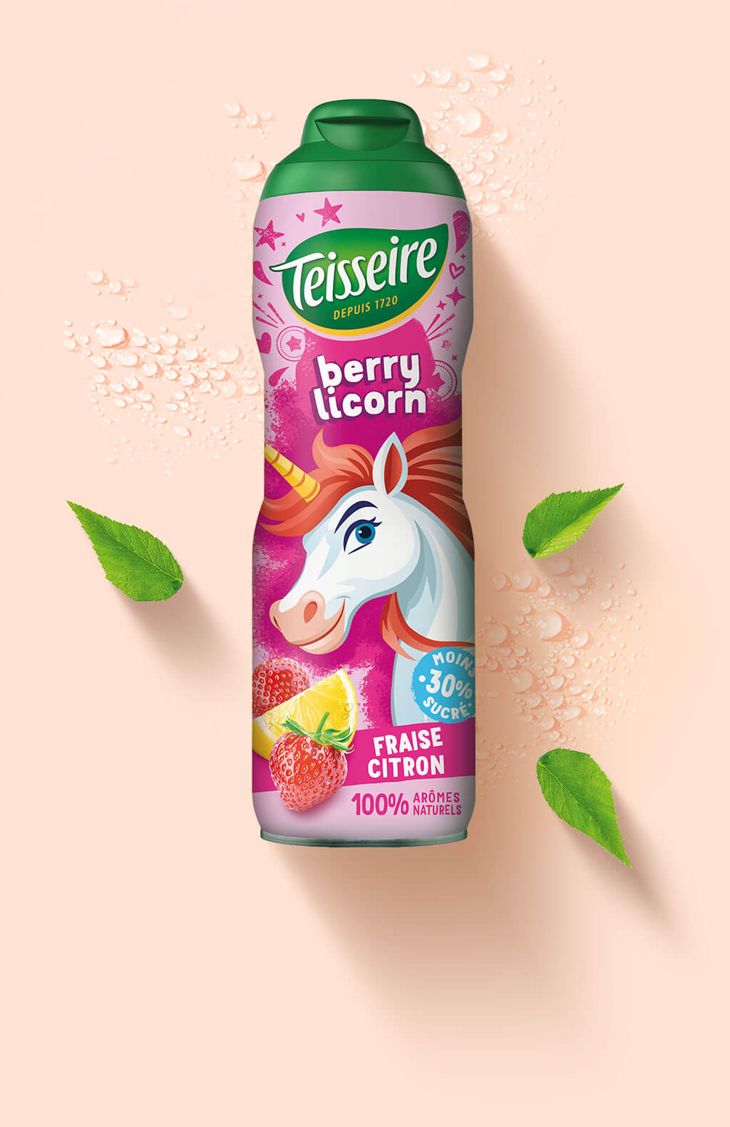 TEISSEIRE Sirop Fruity Licorne Fraise Citron - 60cl