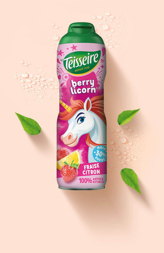 TEISSEIRE Sirop Fruity Licorne Fraise Citron - 60cl