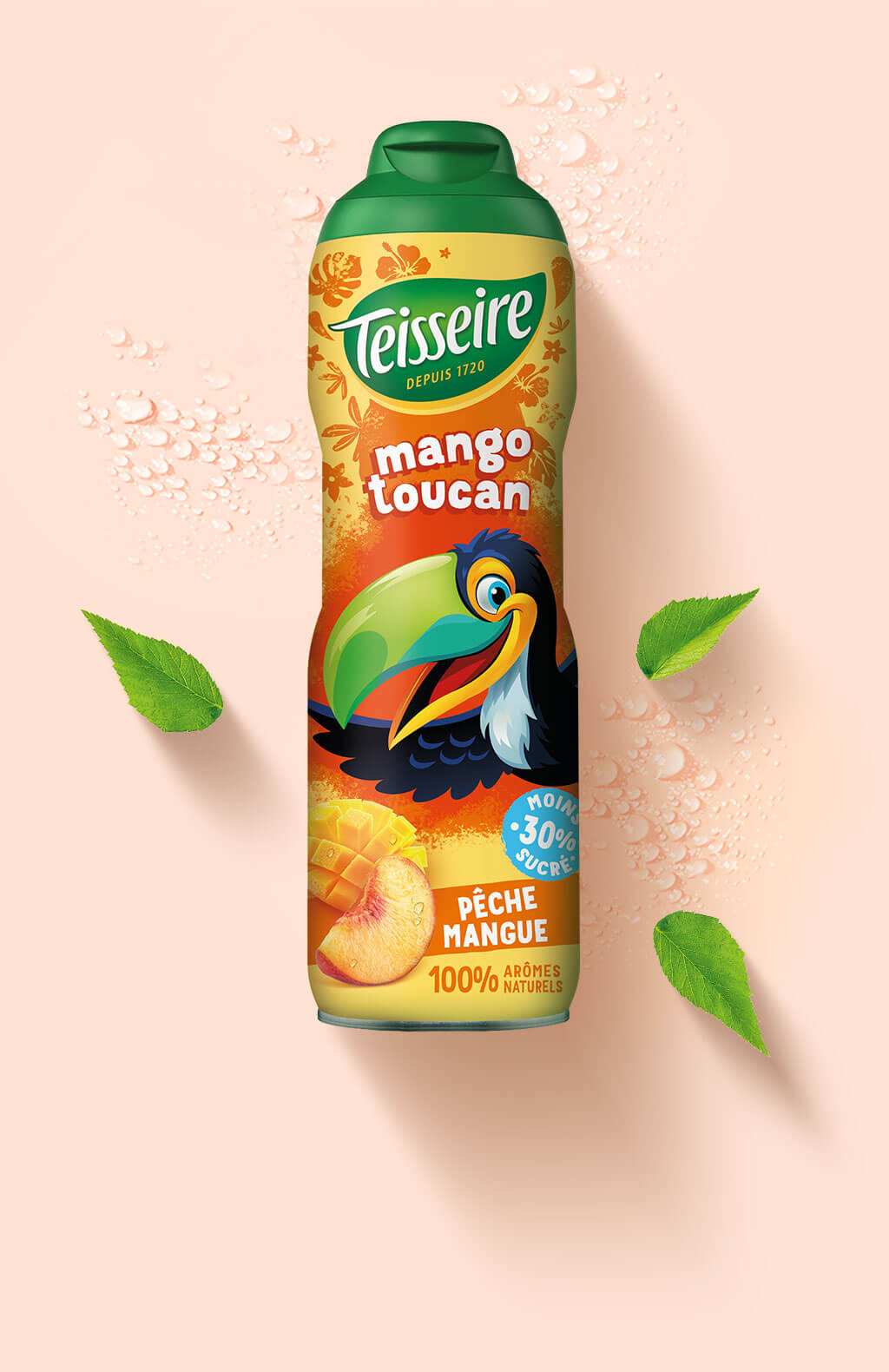 TEISSEIRE Sirop Fruity Toucan Pêche Mangue - 60cl