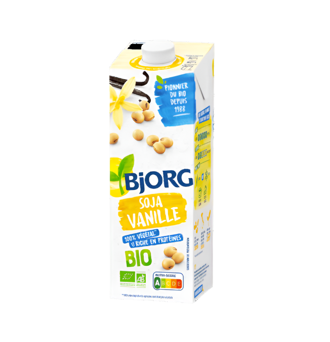 BJORG Organic vanilla soy plant-based drink 1L