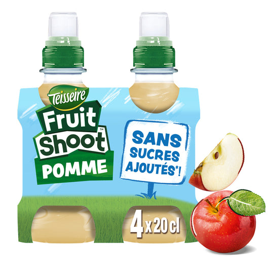 TEISSEIRE Fruit Shoot - Apfelsaftgetränk ohne Zuckerzusatz 4X20CL