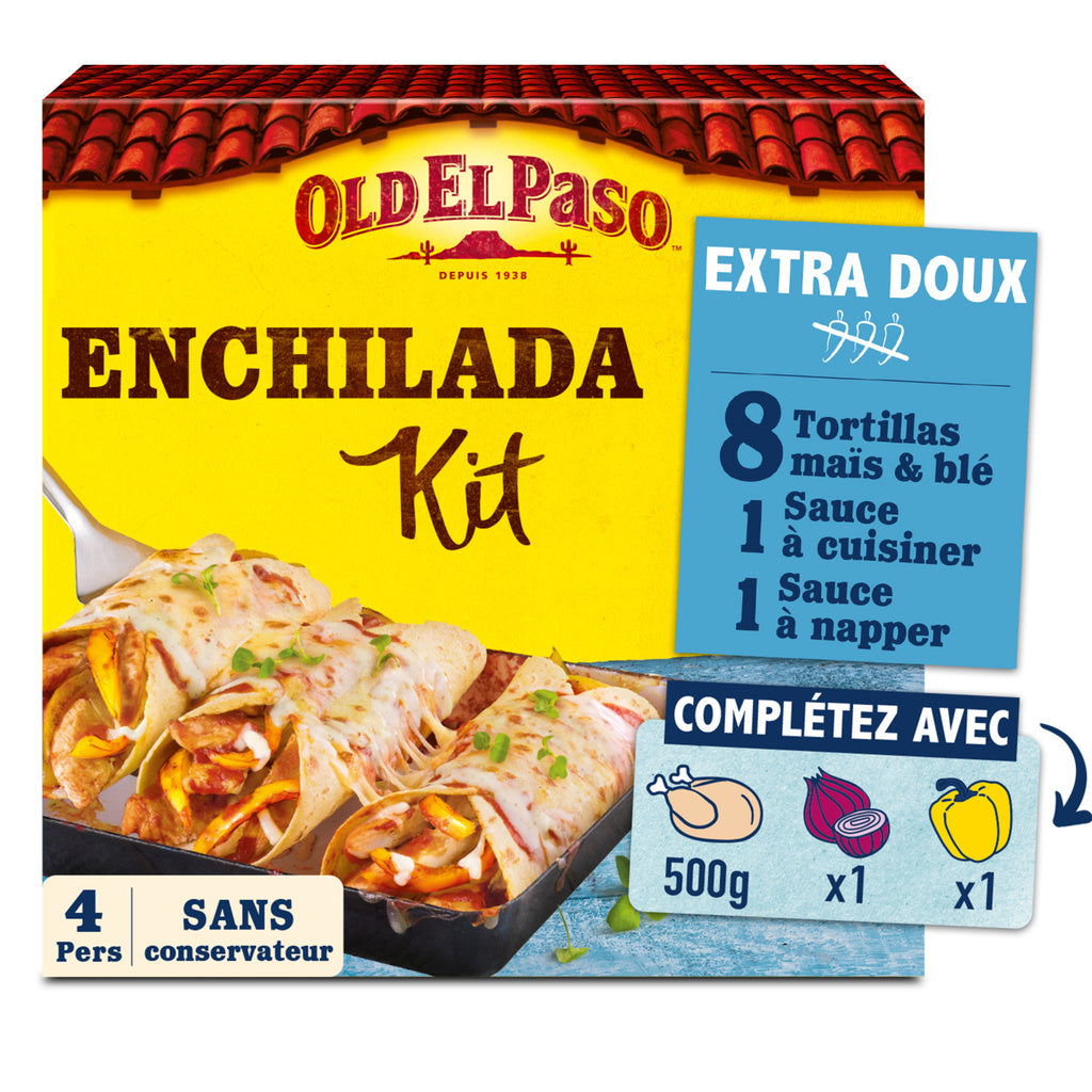 OLD EL PASO Extra Mild Enchilada Kit 585g