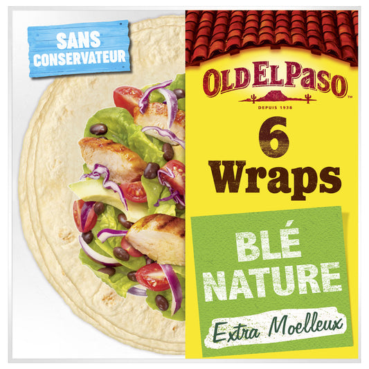 OLD EL PASO Plain Wheat Wraps (6 Pack - 350g)