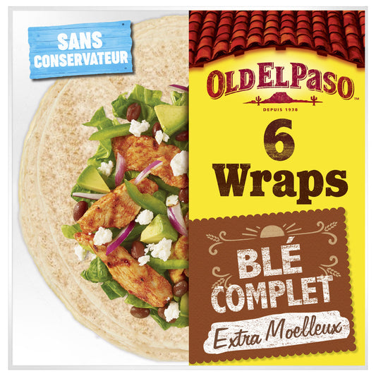 OLD EL PASO Plain Wheat Wraps (6 Pack - 350g)