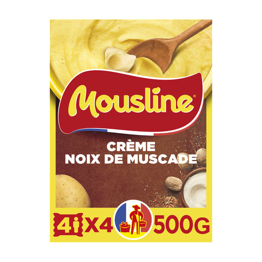 MOUSLINE Purée crème et noix de muscade 4x125g