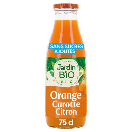 JARDIN BIO Organic Orange Carrot & Lemon Juice 75cl