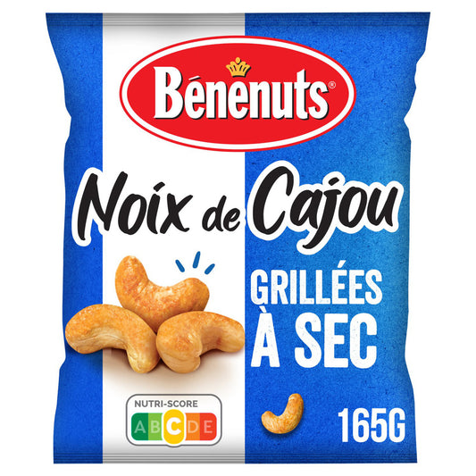 BENENUTS Noix de cajou grillées à sec 165g