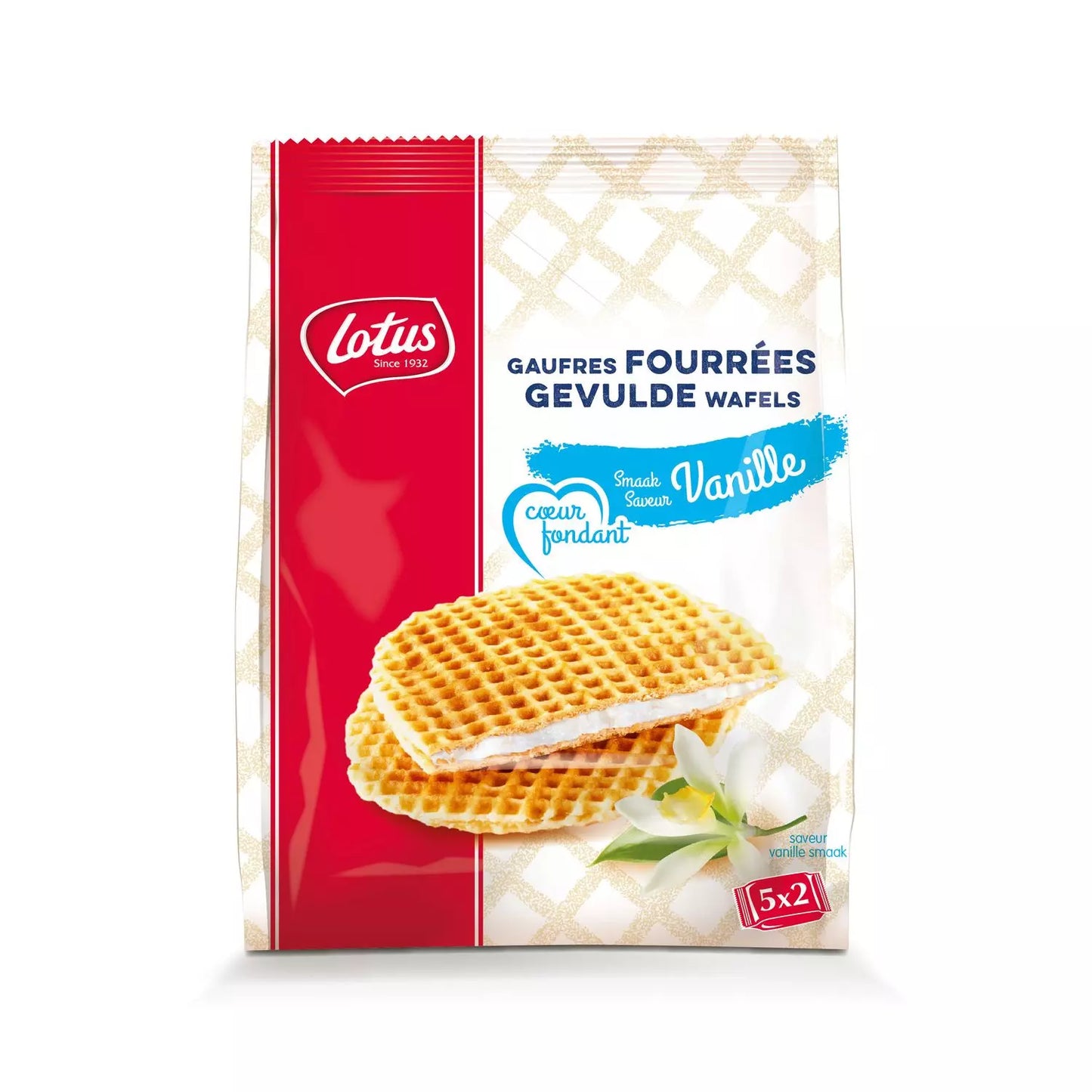 LOTUS Gaufres Fourrées Cœur Fondant Vanille 310g