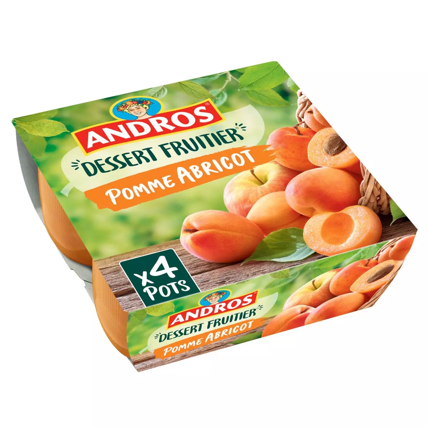 ANDROS Spécialité Pomme Abricot 4x100g