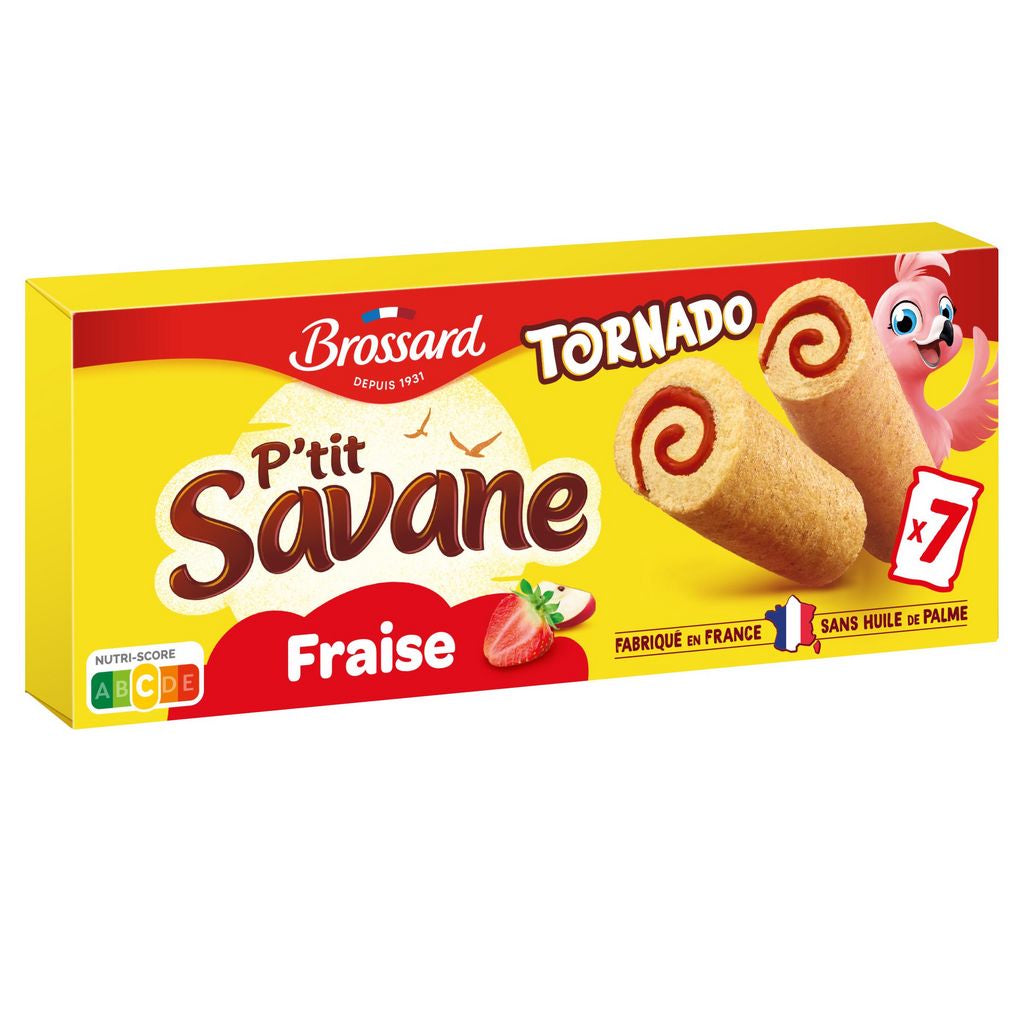 BROSSARD P'tit Savane gâteaux moelleux à la fraise 175g