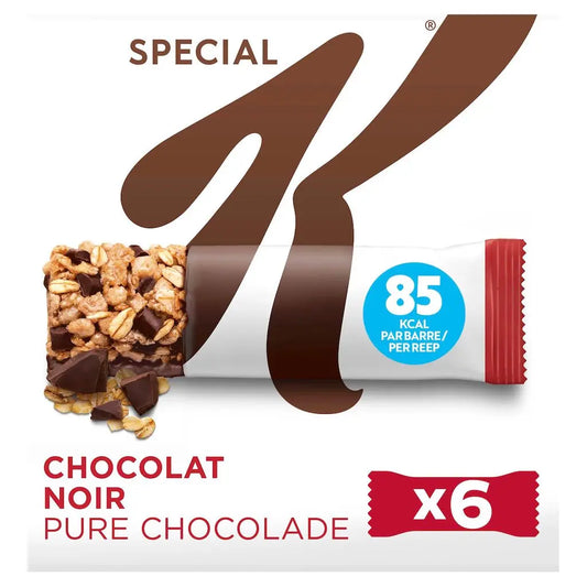 KELLOGG'S Spécial K Barres de céréales au chocolat noir x6 - 129g