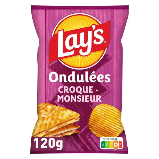 LAY'S Chips ondulées saveur croque-monsieur 120g