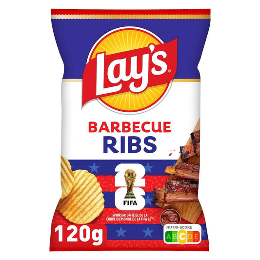 LAY'S Chips ondulées saveur barbecue rib's 120g