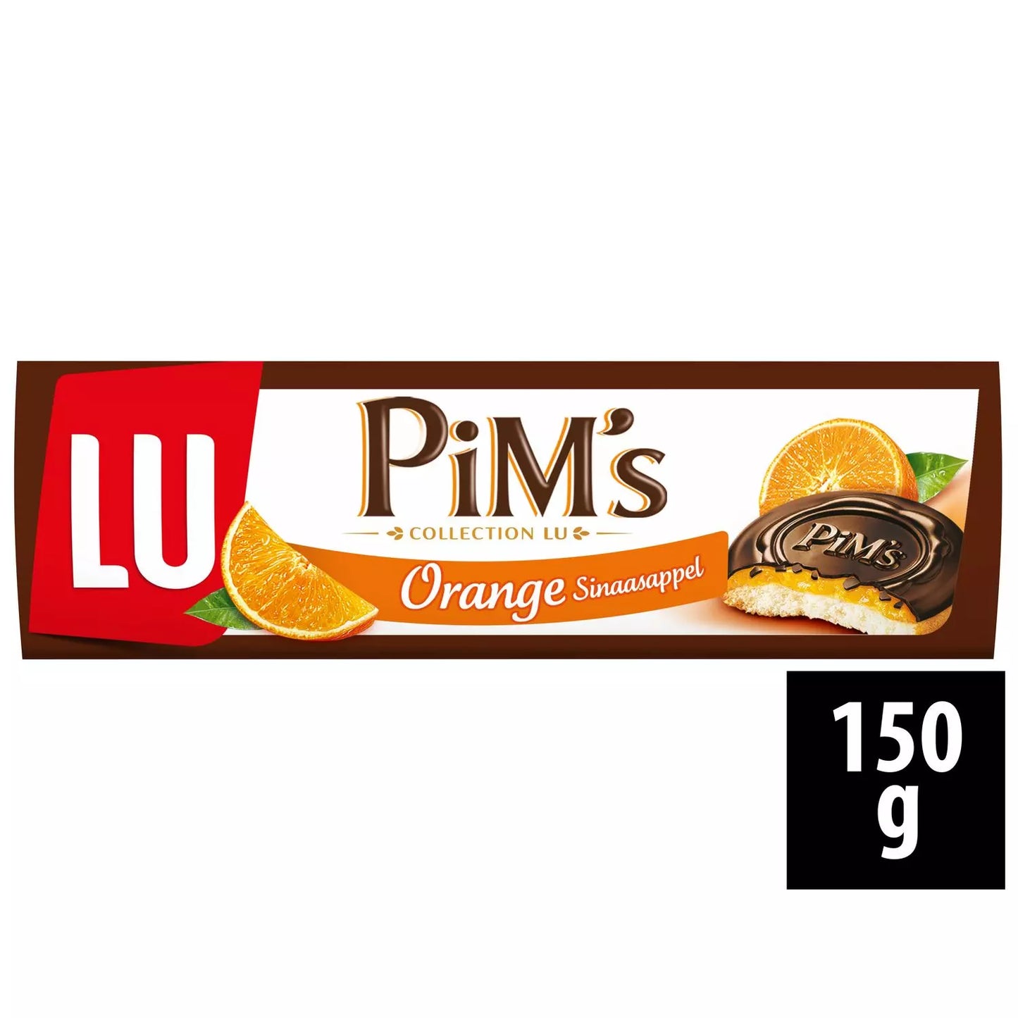 LU Pim's Biscuits Génoises Nappées de Chocolat Saveur Orange 150g