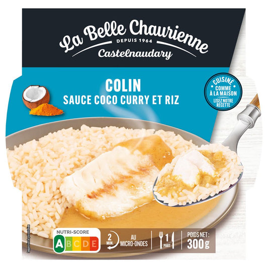 LA BELLE CHAURIENNE Colin sauce coco curry et riz 300g