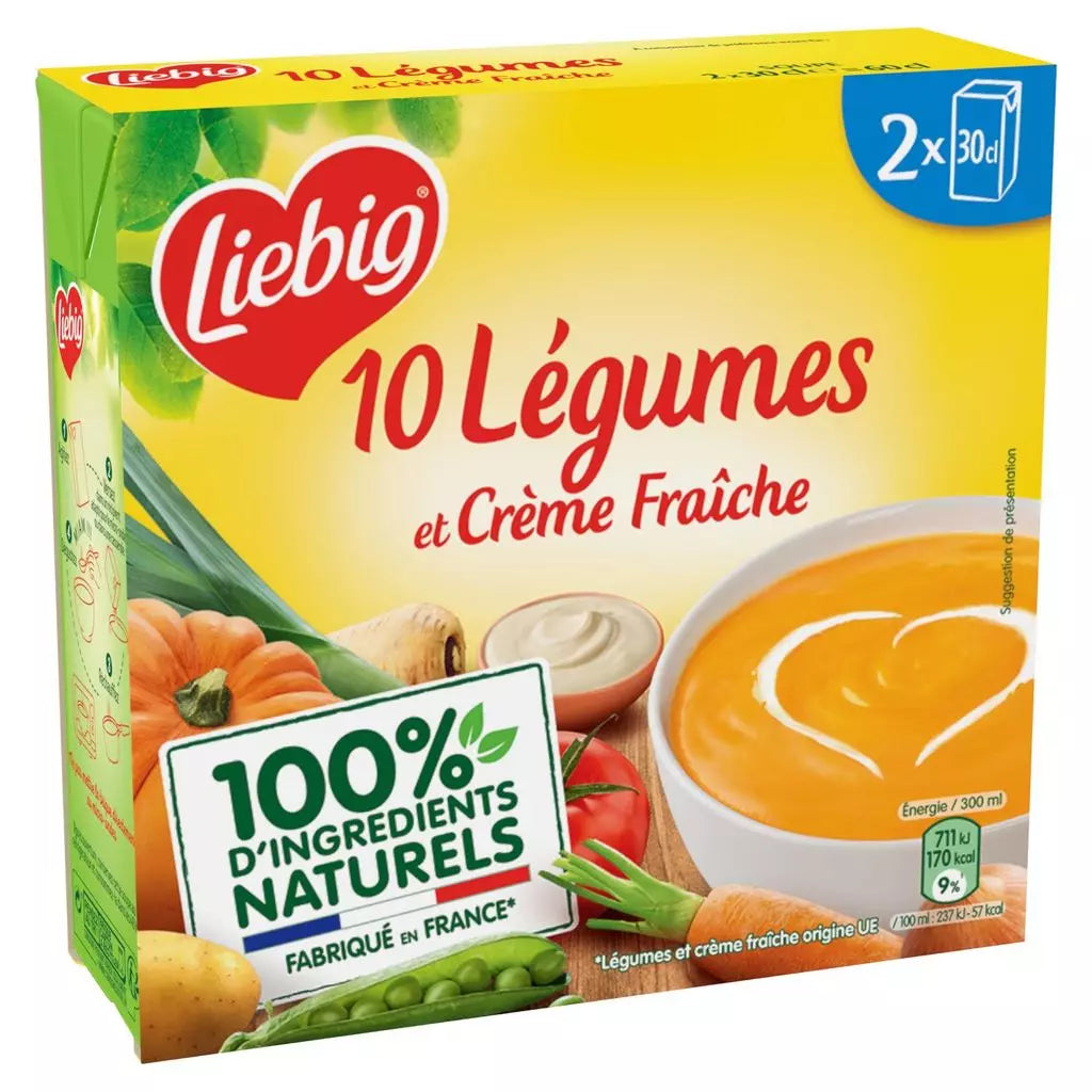 LIEBIG 10 Vegetables and Fresh Cream Soup (2x300ml) 600ml