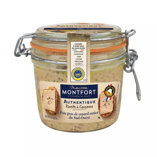 MAISON MONTFORT Whole Duck Foie Gras IGP Sud-Ouest “À l’Ancienne” in Jar – 360g
