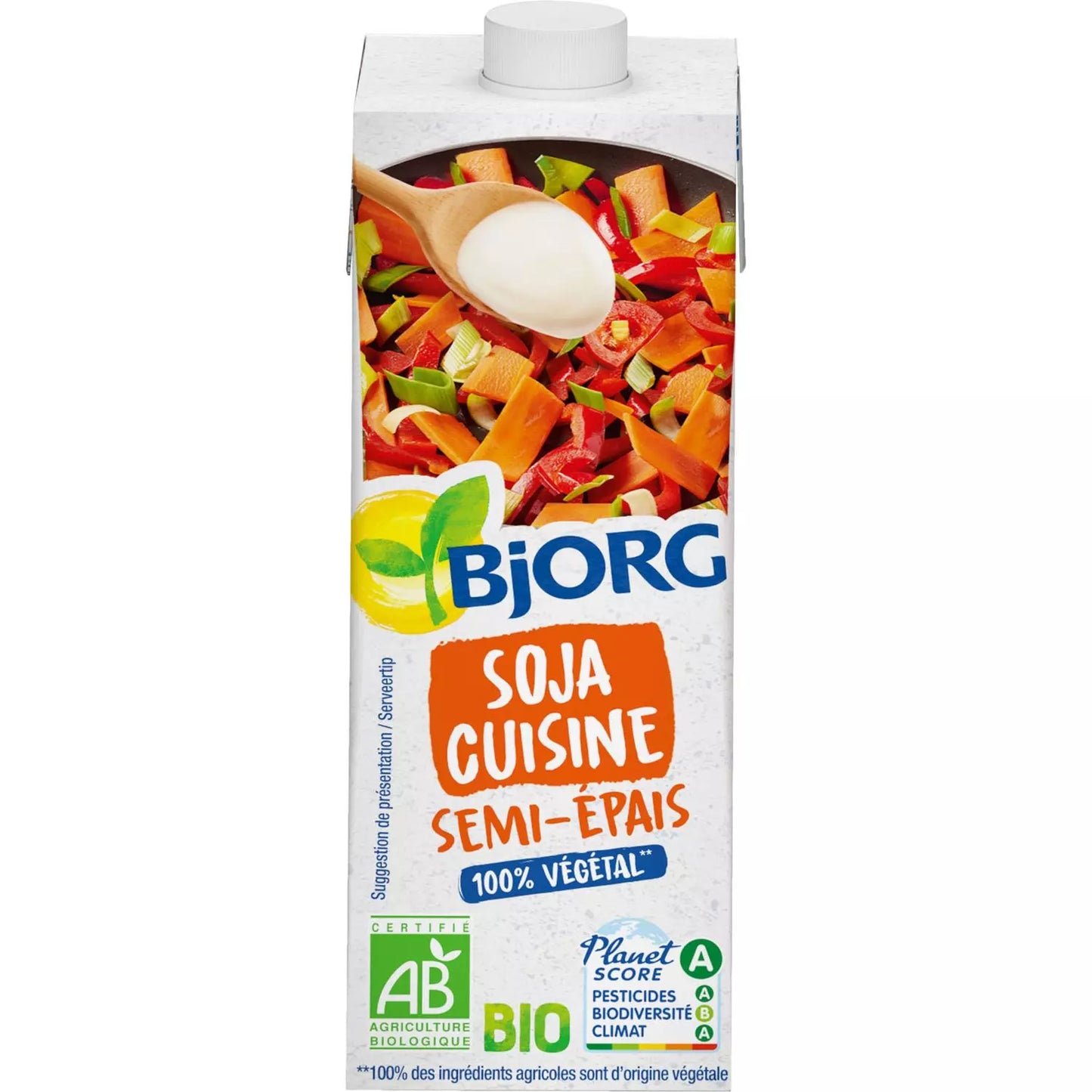 BJORG Organic semi-thick soy cream 25cl