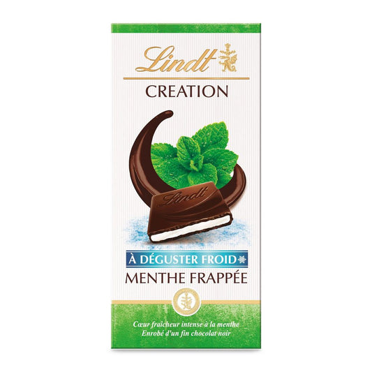 LINDT Création Dark Chocolate Bar Mint Frappé 150g