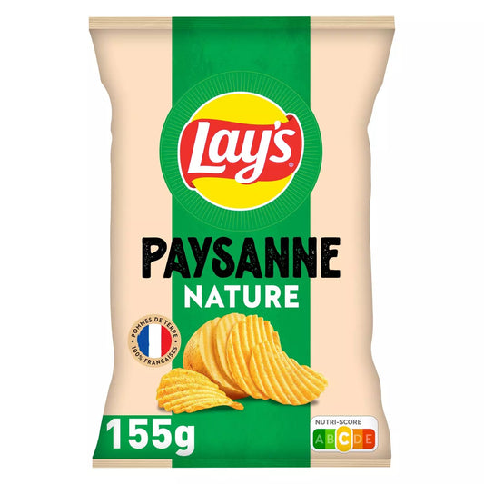 LAY'S Chips Ondulées Recette Paysanne Nature 155g