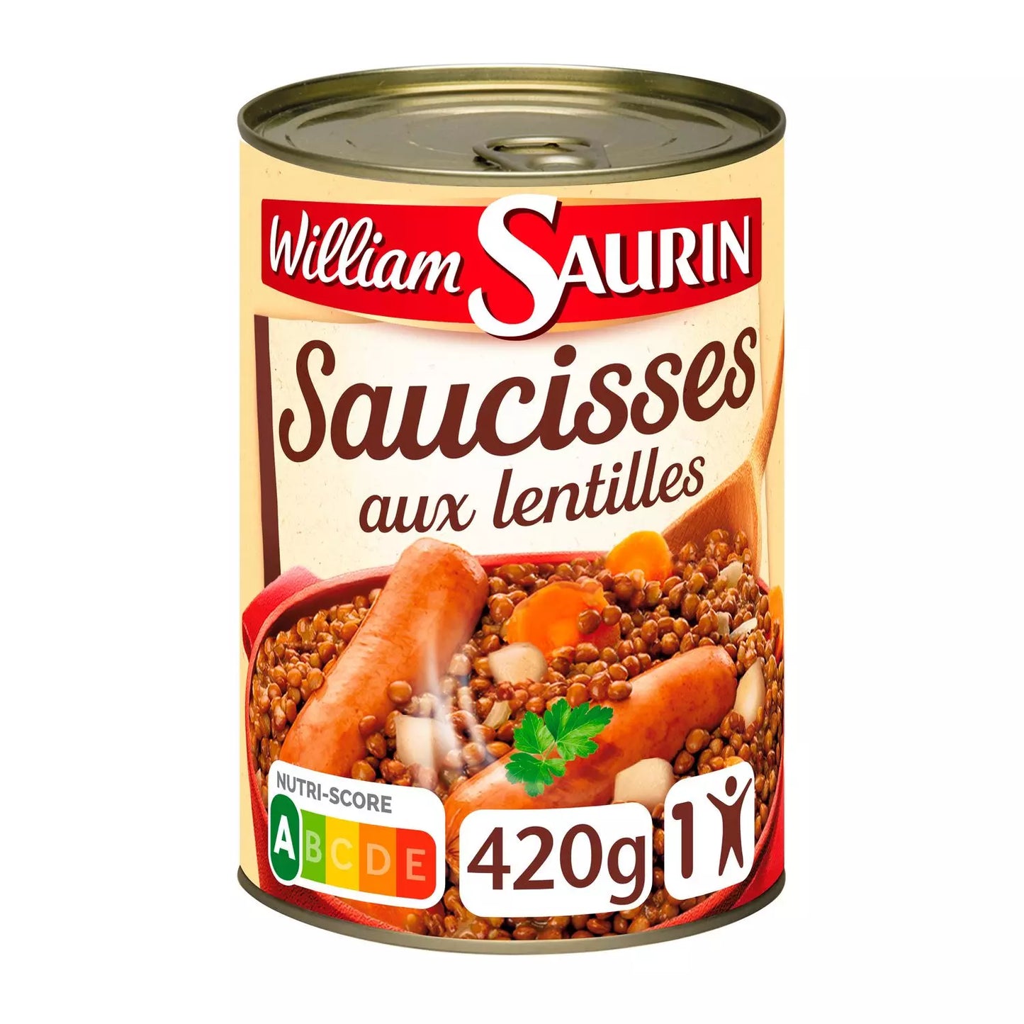 WILLIAM SAURIN Sausages with lentils 420g