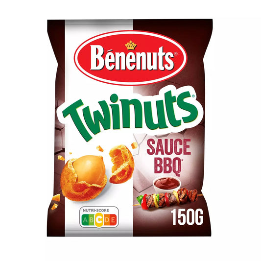 BENENUTS Cacahuètes Enrobées Twinuts Goût Barbecue 150g